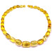 Baltic amber barrel shape necklace with insects